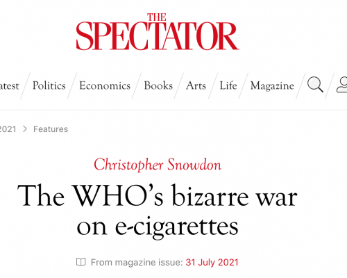 外媒批评世卫组织：对电子烟的战争是错误且极其荒诞的
